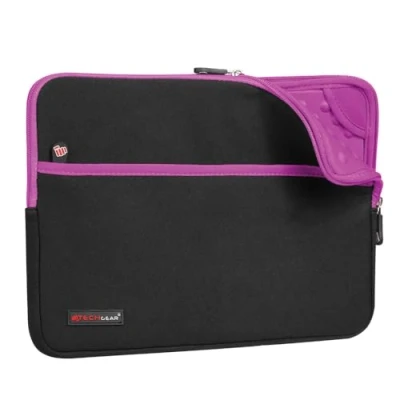 Abbildung von TECHGEAR [Sentinel Pro Sleeve (13) Schmale Schutzhülle aus Neopren mit Reißverschluss und Anti Shock Bubble Innenausstattung für iPad 12.9&quot; [Violett]