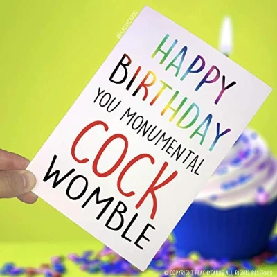 Abbildung von Peachy Antics Happy Birthday Cards Boyfriend Cock Woman Funny Card For Friend Gifts Novelty Witz PC48