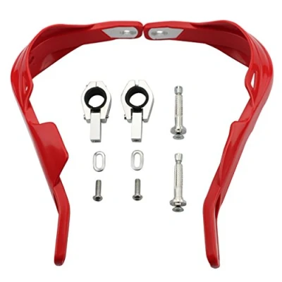 Abbildung von GOOFIT 1&quot; Aluminium Legierung Lenkerhandbürste Guards Schutzhandschützer Kit Ersatz für Motocross Motorrad Offroad Pitbike Dirtbike ATV Red