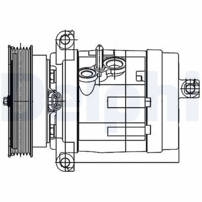 Abbildung von Kompressor, Klimaanlage DELPHI TSP0155984