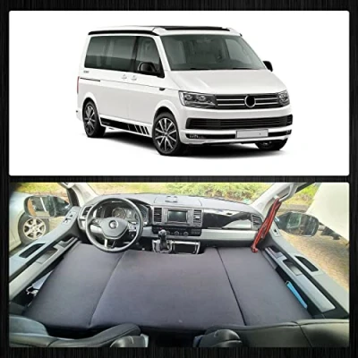 Abbildung von BREMER SITZBEZÜGE Camper Bett Kinderbett Fahrerhausbett kompatibel mit VW T5 T6 T6.1 California Multivan Caravelle Transporter Wohnmobil Zubehör Wohnmobilbett Camping