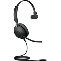 Abbildung von Jabra Evolve2 40 SE Kabelgebundenes Mono Headset Mit Geräuschunterdrückung und 3 Mikrofon Technologie USB A Kabel allen führenden Unified Communications Plattformen kompatibel Schwarz