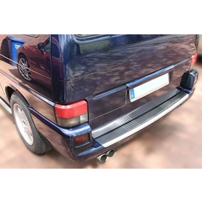 Abbildung von Ladekantenschutz Edelstahl MATT kompatibel für VW T4 FACELIFT 1996 2003 mit Abkantung premium Qualität von RECAMBO