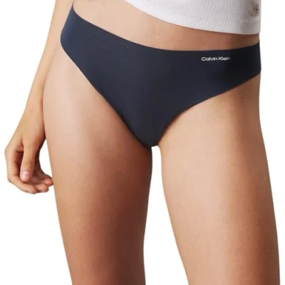 Abbildung von Calvin Klein Underwear 3 PACK String, Damen, Größe: Large, Plein air grey heather ink