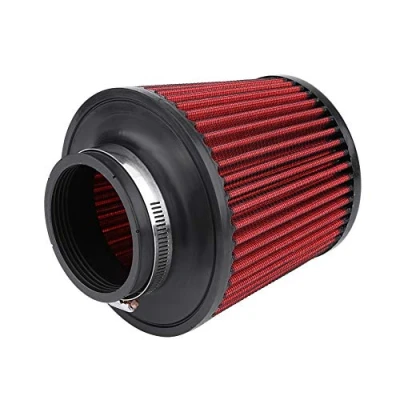 Abbildung von Ymiko Unifür Versal Auto Luftfilter High Flow Einlass Lufteinlass Rundkegel Reiniger Clamp On Motorluftfilter(76mm)