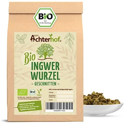 Abbildung von Ingwerwurzel Tee Bio (250g) Ingwertee Ingwer getrocknet geschnitten vom Achterhof