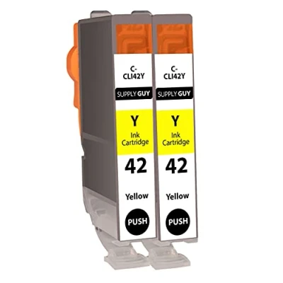 Abbildung von Supply Guy 2 Druckerpatronen kompatibel mit Canon CLI 42 Y Gelb für Pixma PRO100 PRO100s