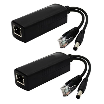 Abbildung von ANVISION 2 Pack PoE Splitter, DC 12V Ausgang, 10/100Mbps, IEEE 802.3af konform, für Nicht IP Kamera, AP, Router Voip Telefon
