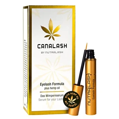 Abbildung von Canalash by Nutralash Veganes Wimpernserum mit CBD I Lange Wimpern in 3 6 Wochen Lash Serum Wachstum für Wimpernwachstum/Wimpernverlängerung Made Germany 3ml