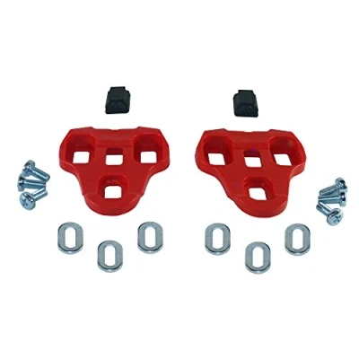 Abbildung von cyclingcolors Fahrrad Cleats kompatibel mit Look Keo Pedalplatten Schuhplatten Pedal Rennrad Rot