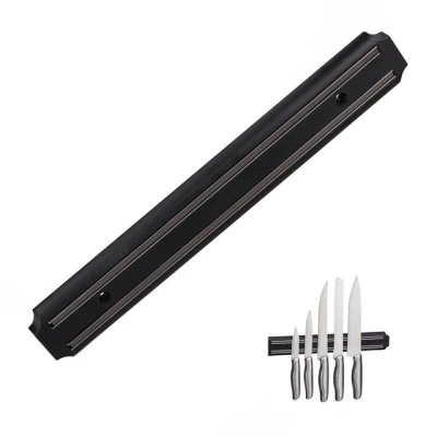 Abbildung von relaxdays Wand Magnet Messer Leiste Magnetleiste schwarz