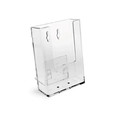 Abbildung von taymar DIN Lang (DL), A6 Prospekthalter, Wandprospekthalter, Tischprospekthalter mit Stand Clip