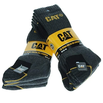 Abbildung von Cat Caterpillar Universelle Herren Socken 691224 Paar Farben und Größe wählbar in Schwarz, Blau, Grau, 35 40 41 45 46 50 (Groß), Socken, 6