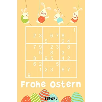 Abbildung von Frohe Ostern Sudoku: 330 knifflige Rätsel mittel schwer experte Mit Lösungen und Anleitung Reisegröße ca. DIN A5 Ostergeschenk Idee