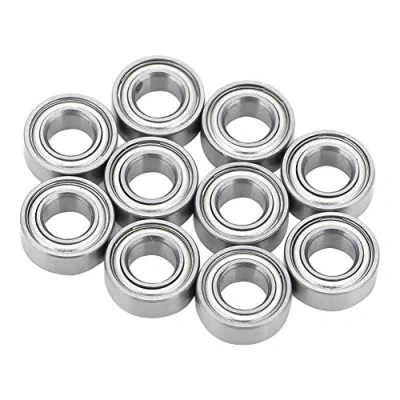 Abbildung von ASHATA 10pcs 105zz Kugellager, MR 105 ZZ Chromstahlkugellager mit 6000 U/min Verschleißfest für 3D Drucker (5x10x4mm) Silber