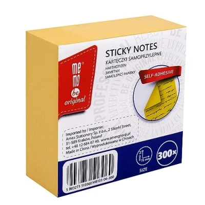 Abbildung von MEMOBE Haftnotizen Klebezettel Sticky Notes Set Selbstklebende Notizzettel Postit Reusable Pastel 75x75mm 300 Karten Gelb