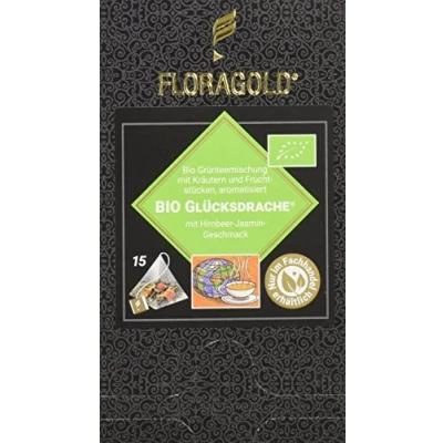 Abbildung von FLORAGOLD Pyramidenbeutel grüner Tee Bio Glücksdrache, 1er Pack (1 x 45 g)