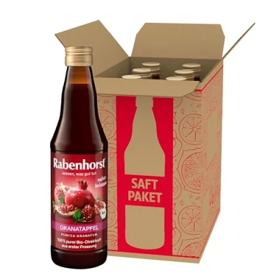 Abbildung von RABENHORST Granatapfel MUTTERSAFT BIO 6er Pack (6 x 330 ml) 100% purer Direktsaft aus erster Pressung