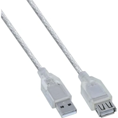 Abbildung von InLine 34605 USB 2.0 Verlängerung, Stecker / Buchse, Typ A, transparent, 5m