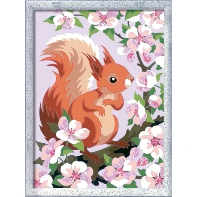 Abbildung von Ravensburger CreArt 20064 Neugieriges Eichhörnchen Malen nach Zahlen für Kinder ab 9 Jahre, Ostergeschenke Kleines Geschenk zu Ostern