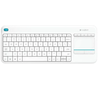 Abbildung von Logitech Wireless Touch Keyboard K400 Plus Touchpad, weiß, Unifying, bis zu 10m Reichweite