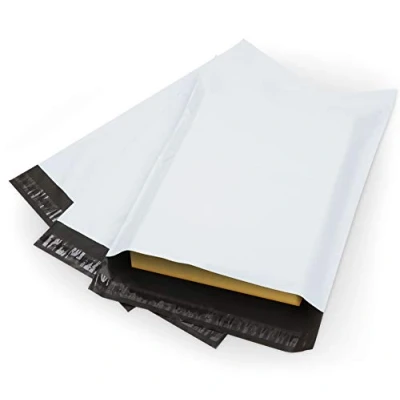 Abbildung von Anstore 60 Versandbeutel Plastik Versandtaschen 300x400mm, selbstklebend und blickdicht, Versandtüten aus für Kleidung Textilien, Weiße