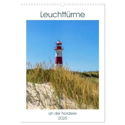 Abbildung von Leuchttürme an der Nordsee (Wandkalender 2025 DIN A3 hoch), CALVENDO Monatskalender
