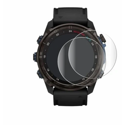 Abbildung von BROTECT 2 Stück Full Cover Schutzfolie für Garmin Descent Mk3i (51 mm) Screen Displayschutz Folie [3D Curved, Anti Fingerprint, Kristall Klar]
