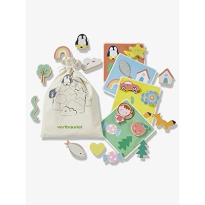 Abbildung von Vertbaudet Kinder Fühl Memory aus Holz Mehrfarbig ONE Size