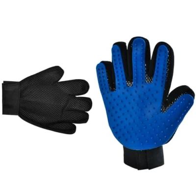 Abbildung von Fellpflegehandschuh mit Noppen für Hunde und Katzen Haustierpflege Grooming Glove 5405