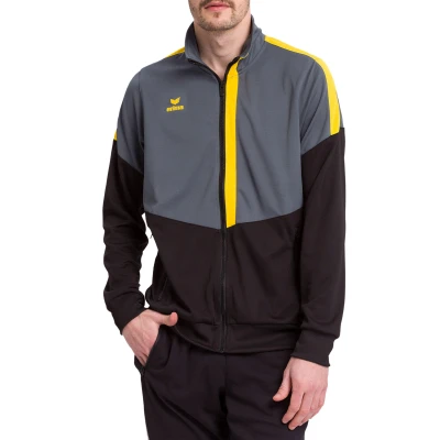 Abbildung von Erima Squad Trainingsjacke grauschwarzgelb, 3XL Unisex
