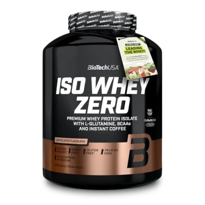 Abbildung von BioTechUSA Iso Whey Zero Premium Protein Isolate Grass Fed Enzyme Free Sugar and Gluten free, 1816g, Caffé Latte