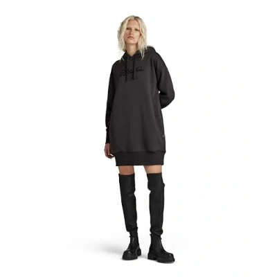 Abbildung von G Star RAW Women&#039;s Flock Hooded Sweater Dress, Schwarz (dk Black D24669 A971 6484), 38