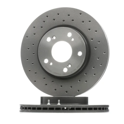 Abbildung von BREMBO XTRA LINE 09.A455.1X Bremsscheibe 282 23 5 gelocht/innenbel. beschichtet mit Schrauben HONDA: CIVIC 8 Hatchback, 10 Schragheck, FR V