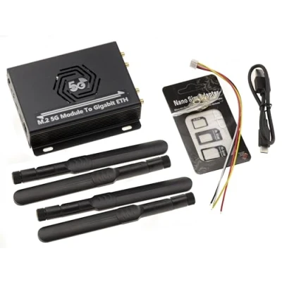 Abbildung von KALEA INFORMATIQUE M2 B Key auf 2.5G Ethernet Adapter für WWAN LTE Modul mit SIM Karten Unterstützung kompatibel 3G 4G 5G Chipsatz Realtek RTL8125.