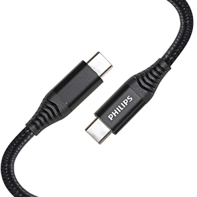 Abbildung von Philips DLC5204C/00 3 in 1 Kabel Lightning/USB C/Mikro USB 1.2 meter für iPhone, iPad, Samsung und mehr Schwarz