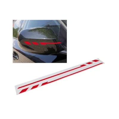 Abbildung von FOLIATEC PIN Striping Mirror Cap Aufkleber Auto Zierstreifen für Außenspiegel, Rot