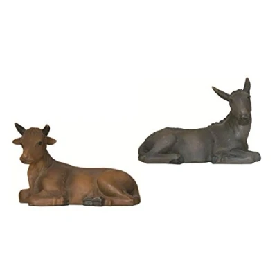 Abbildung von Ochs und Esel 2tlg, geeignet für 12cm Figuren