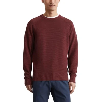 Abbildung von Marc O&#039;Polo Crewneck Raglan WAVE Ottoman Structure Strickpullover, Herren, Größe: Medium, Wine berry