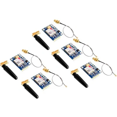Abbildung von TECNOIOT 5pcs SIM800L V2.0 5V Wireless GSM GPRS Module Quad Band with Antenna Cable Cap