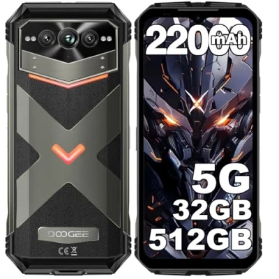 Abbildung von DOOGEE VMAXPRO 5G Outdoor Handy 512 GB/TF 2TB + 32GB 22000mAh(33W) Android 14 Smartphone 6,58&#039;&#039; FHD+120Hz, 108MP+16MP+20MP Nachtsichtkamera, IP68/IP69K Baustellenhandy/WiFi 6/NFC/Fingerabdruck