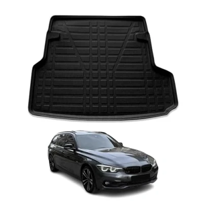 Abbildung von OMAC Kofferraumwanne Laderaumwanne kompatibel mit BMW 3er F31 2012 2019 Gummi TPE Schwarz