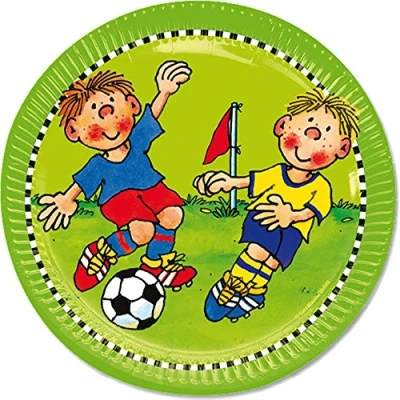 Abbildung von Mauder 8 Partyteller * Fussball Fritz Flanke vom Lutz 11282 // Geburtstag Kinder Kindergeburtstag Party Kinderparty Teller Pappteller