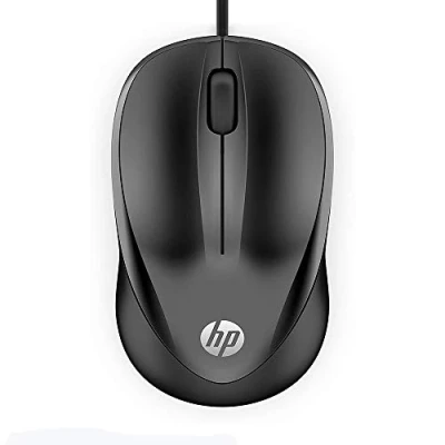 Abbildung von HP Maus 1000 (kabelgebunden, 1.200 DPI, USB Anschluss, Rechtshänder, Linkshänder) schwarz