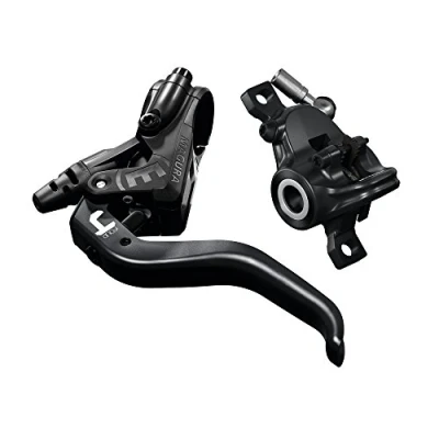 Abbildung von Magura 2700476 MT4, 2 Finger Aluminium Leichtbau Hebel, Links/rechts verwendbar, 2.2 mm Leitungslänge, Einzelbremse, inkl. Zubehör (VE 1 Stück) Fahrradbremse, schwarz, One Size