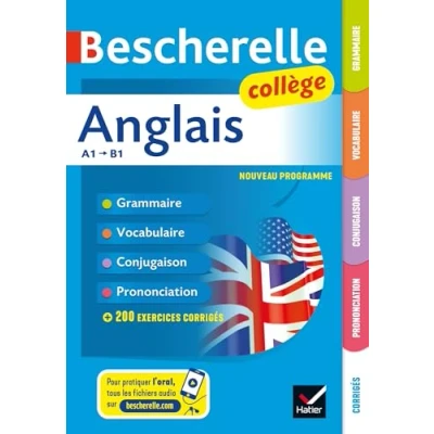 Abbildung von Bescherelle Anglais college: grammaire, conjugaison, vocabulaire, prononciation (A1 B1)