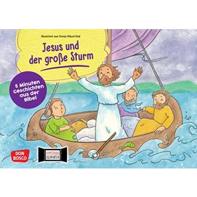 Abbildung von Jesus und der große Sturm. Kamishibai Bildkartenset: Bildkartenset. 5 Minuten Geschichten aus Bibel. Das Wunder Sturmstillung für ... in Krippe, Kita Gemeinde