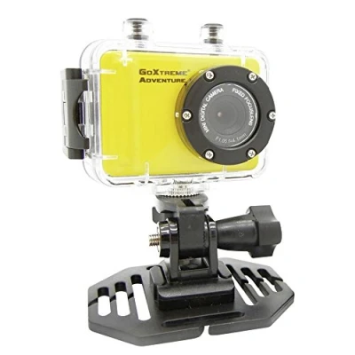 Abbildung von GoXtreme 20116 Adventure HD Action Kamera mit Wasserdichtem (5 cm (2 Zoll) Display, 720p, 1,3 Megapixel, CMOS Sensor, microSD Kartenslot, USB, Li Ion Akku) gelb