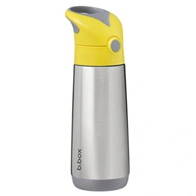 Abbildung von b.box Isolierte Wasser und Thermosflasche Trinkflasche Edelstahl (Dreiwandig) Hält Getränke bis zu 15 h Kalt &amp; 8 Warm 500 ml, Smaragdwald