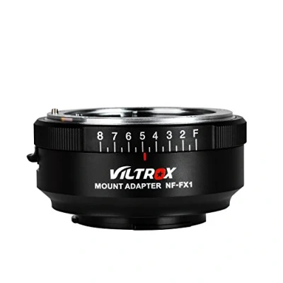 Abbildung von VILTROX NF FX1 Objektivadapter Manueller Fokus für Nikon G/F/AI/S/D Mount Serie Objektiv auf Fuji X spiegellose Kamera XT2 XE3 XT1 T2
